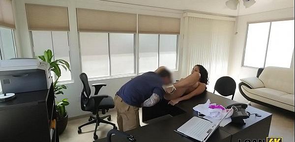  LOAN4K. Unemployed bitch sells her beautiful body to the loan agent